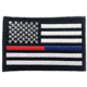 Thin Blue Line Dual Line Blue/red Patch, 2 X 3 Inches, Sew On, Black Border, Thin Red Line - BR-AM-P-BLACK-SEW