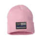 Thin Blue Line Flag Embroidered Beanie, Pink - BEANIE-TBL-PINK