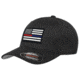 Thin Blue Line Flexfit Dual American Flag Hat, Thin Red Line - FLEX-DUAL-BLACK-MEDIUM