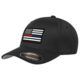 Thin Blue Line Flexfit Dual American Flag Hat - FLEX-DUAL-BLACK-MEDIUM