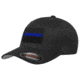 Thin Blue Line Flexfit Hat - Black Background Flag, Thin Blue Line - FLEX-TBL-BBG-BLACK-LARGE