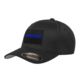 Thin Blue Line Flexfit Hat - Black Background Flag - FLEX-TBL-BBG-BLACK-XXL