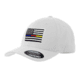 Thin Blue Line Flexfit Hat - Blue/red/gold Line Hat, Multi - FLEX-TBRG-WHITE-LARGE