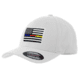 Thin Blue Line Flexfit Hat - Blue/red/gold Line Hat, Multi - FLEX-TBRG-WHITE-MEDIUM