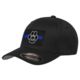 Thin Blue Line Flexfit Hat, K9, Black, Velcro Removable Patch - FLEX-K9-VELCRO-L