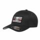 Thin Blue Line Flexfit Hat - Skull Thin Red Line Flag - FLEX-SKULL-RED-BLACK-MEDIUM