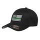 Thin Blue Line Flexfit Hat - Thin Green Line Flag - FLEX-GREEN-BLACK-XXL