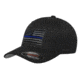 Thin Blue Line Flexfit Subdued Hat, Thin Blue Line - FLEX-TBL-BLACK-SUBDUE-BLACK-LARGE