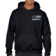 Thin Blue Line Hoodie - American Flag, Black - TBL-H-SMALL-LOGO-BLACK-XXL
