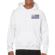 Thin Blue Line Hoodie - American Flag, White - TBL-H-SMALL-LOGO-WHITE-XXL