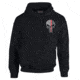 Thin Blue Line Hoodie - Thin Red Line Skull Graphic, Black - REDPUN-H-BLACK-XXXXL