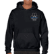 Thin Blue Line Men's Hoodie - Paw - MEN-H-PAW-BLACK-XXL