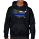 Thin Blue Line Men's Hoodie - Usa - MEN-H-USA-BLACK-XXL