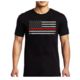 Thin Blue Line Men's - Short Sleeve Classic Thin Red Line, Black - MEN-RFLG-BIG-LOGO-BLACK-LARGE