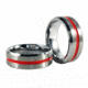 Thin Blue Line Men's Thin Red Line Ring, Tungsten - MEN-TRL-RING-TUNG-10