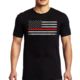 Thin Blue Line Men's - Short Sleeve Classic Thin Red Line, Black - MEN-RFLG-BIG-LOGO-BLACK-SMALL