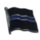 Thin Blue Line Pin - Black Flag With Blue Line, Thin Blue Line - TBLPIN