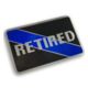 Thin Blue Line Retired Vehicle Emblem, Thin Blue Line - EMBLEM-RETIRED