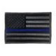 Thin Blue Line Subdued American Flag Patch - Multiple Styles, 2.5 X 3.5 Inches, Thin Blue Line - TBLBLACK-P-VELCRO