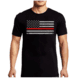 Thin Blue Line T-shirt - Classic Thin Red Line, 4XL, Regular - MEN-RFLG-BIG-LOGO-BLACK-4XL