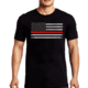Thin Blue Line T-shirt - Classic Thin Red Line, 5XL - MEN-RFLG-BIG-LOGO-BLACK-5XL