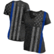 Thin Blue Line Women's Athletic V-neck T-shirt - All-over, - SUB-TBL-WOM-SHIRT-2XL