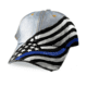 Thin Blue Line Women's Hand Painted Hat - Flag, Thin Blue Line - RC-TBL-HT