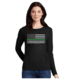 Thin Blue Line Women's - Long Sleeve Classic Thin Green Line - WOMEN-LS-CLASSIC-GREEN-BLACK-XXL