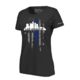 Thin Blue Line Women's T-shirt, La Large, - LA-LRG-TBL-WOM-SHIRT-BLK-2XL
