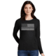 Thin Blue Line Womens - Long Sleeve Classic Thin Silver Line - WOMEN-LS-CLASSIC-SILVER-BLACK-XL