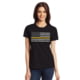 Thin Blue Line Women's - Short Sleeve Classic, Gold - WOMEN-CLASSIC-GOLD-BLACK-MEDIUM