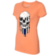 Thin Blue Line Womens Short Sleeve - Halloween Thin Blue Line, Orange - WOM-TBL-HALO-ORG-L
