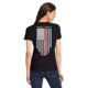 Thin Blue Line Womens T-shirt - Honor/respect Thin Red Line - TRL-WOM-BLACK-LARGE