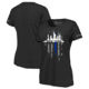 Thin Blue Line Womens T-shirt, Ny Large, - NY-LRG-TBL-WOM-SHIRT-BLK-L