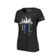 Thin Blue Line Womens T-shirt, Ny Large, - NY-LRG-TBL-WOM-SHIRT-BLK-L