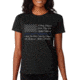 Thin Blue Line Womens T-shirt - Pledge Of Allegiance Flag - WOM-TBL-POA-BLACK-LARGE