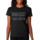 Thin Blue Line Women's T-shirt - Pledge Of Allegiance Flag - WOM-TBL-POA-BLACK-MEDIUM