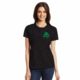 Thin Blue Line Women's T-shirt, Shamrock, Thin Blue Line - WOM-SM-STPAT-TBL-TSHIRT-BLACK-L