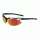 Tifosi Pave Sunglasses - Metallic Silver Frame, Smoke Red/AC Red/Clear Lenses 0130100603