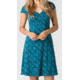 Toad&amp;Co Rosemarie Dress - Women's-Inky Teal Found Forest Print-Small