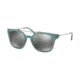 Tory Burch TY9038 TY9038 Sunglasses 13896G-51 - Milky Fountain/silver Frame, Steel Flash Lenses