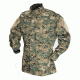 Tru-Spec TAC T.R.U.Shirts 50/50 Nylon/Cotton Rip-Stop, Digital Woodland, Small Long 1389023