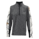 TrueTimber TTC Logo Left Chest Polar Fleece 1/4 Zip - Womens, Charcoal Gray /Conceal Snow, Small, 0383-S