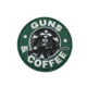 TUFF Products Guns and Coffee Patch, Green/Black, 2.5 in, P-GNC-2.5
