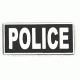 TUFF Products Police PVC Patch 7x3 Velcro Sewn, Black w/White Letters, 7&quot;x3&quot; P-Police-7x3 BW