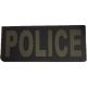 TUFF Products Police PVC Patch, Olive/Black, 7x3 in, P-Police -7x3 ODBK