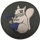 TUFF Products Secret Squirrel Patch - Velcro Backed, Gray/Blue, 3 in P-Shhh1 Patch