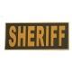 TUFF Products Sheriff PVC Patch - Velcro Sewn, Ranger Green w/Gold Letters, 4.5x2, P-Sheriff 4.5x2 GNGD