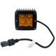 Tuff Stuff Overland LED Cube Amber Spotlight, 2x2 inch, Dust/Fog/Spot Beam, 20 Watt, 1860 Lumens, Amber, NSN N, TS-LED-2X2-DF-AMB