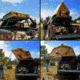 Tuff Stuff Overland Rooftop Tent &amp; Annex Room 3 Person Ranger Overland Sand, Sand Tent/Black Cover, NSN N, TS-RTT-ANX-RAN